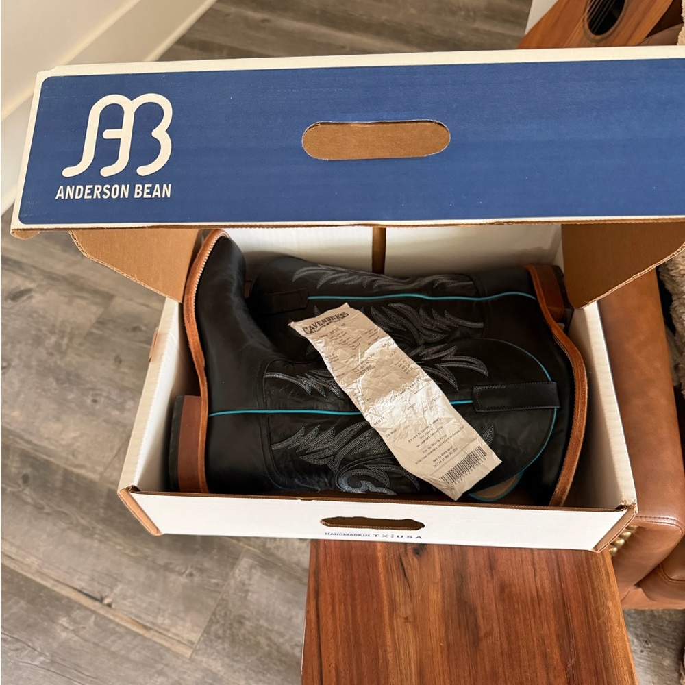 Anderson Bean Black and Tan Western Boots